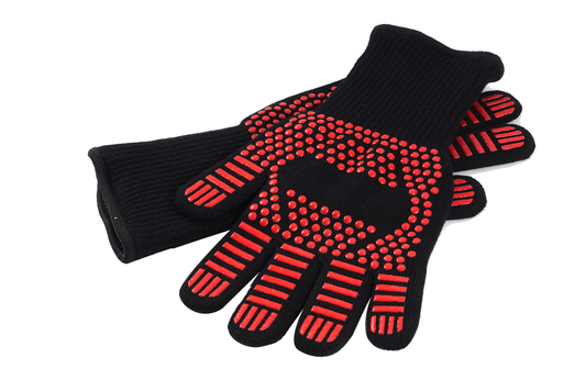 Barbecue gloves - heat resistant - Aramid & Silicone